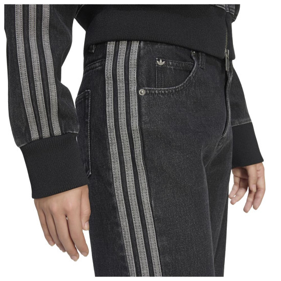 Adidas Γυναικείο παντελόνι Firebird Mid Rise Straight Denim Pants